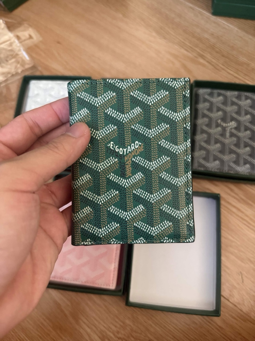 Goyard Green Signature Card Holder